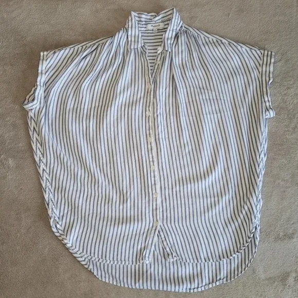 Madewell Central Shirt Dalton Stripe size small - Picture 5 of 15